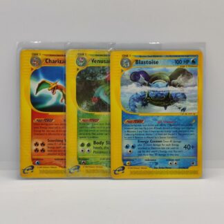 Charizard, Venusaur e Blastoise Expedition SET Base Pokémon cards