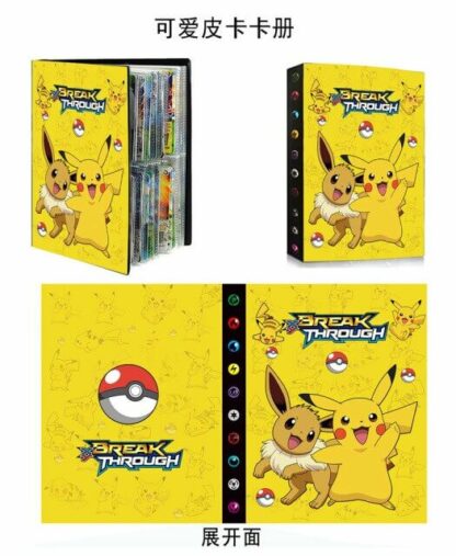 Raccoglitore carte Pokemon rigido con Pikachu e Eevee da 240 tasche
