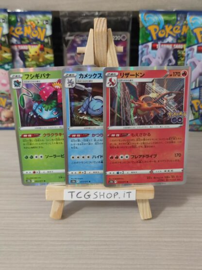 Charizard, Blastoise e Venusaur s10b Pokemon GO JAP cards