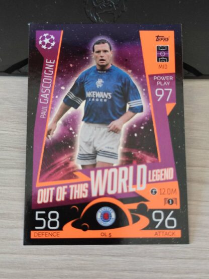 Paul Gascoigne TOPPS out of the World Legend 2023
